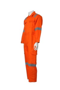 D138  Order online industrial uniform one-piece suit Double breast pocket Self-made group employee uniforms Reflective belts Industrial uniform center Industrial uniform factory Jumpsuit pants Clip-on clothing  flame retardant overalls   reflective covera